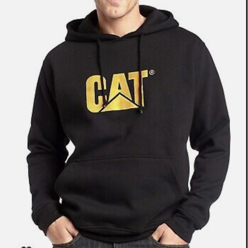 Men’s Cat Embroidered Logo Hoodie Size: M Color: Black